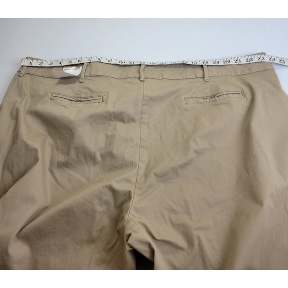 NWT Lee Tan Chino Straight Leg Relaxed Fit Mid Rise Pants Women's Plus Size 26W - Picture 4 of 13